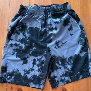adidas Black & Gray Tie-Dye Performance Shorts